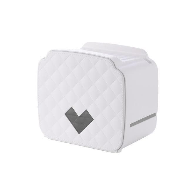 MENGNI Toilet Paper Holder Portable Tissue Box Home Storage Box Plastic Waterproof Paper Dispenser for Toilet Bathroom Accessorie white