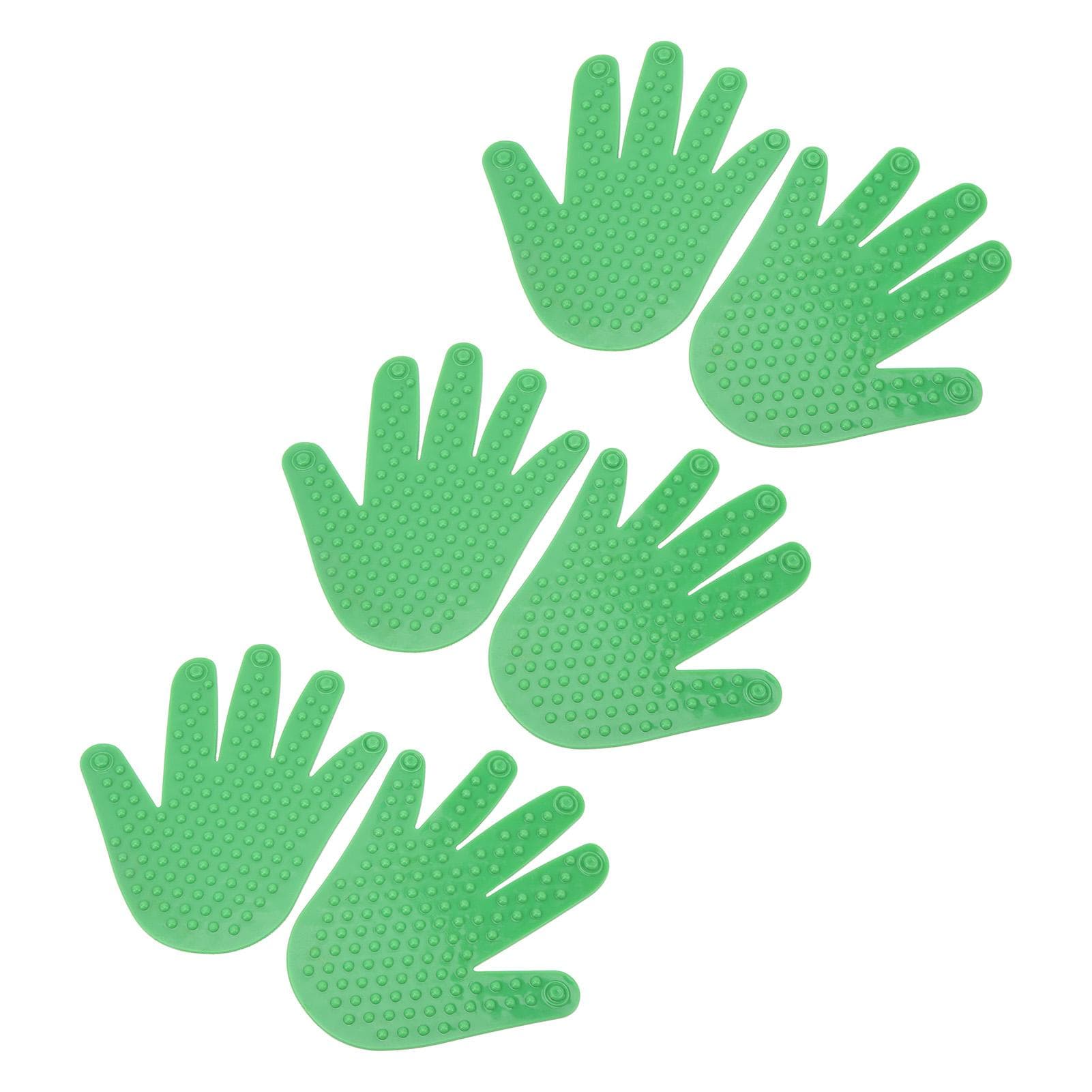 3 Pairs Hand Shaped Floor Markers PVC Non Slip Handprints Spot Marker Sports Set for Preschool