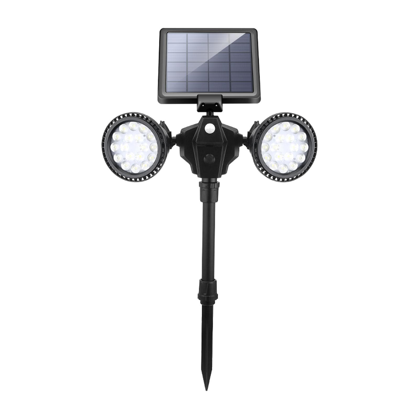 Solar Powered Lawn Lamp Wall Light Outdoor Garden Lamp PIR Motion Sensor Lights IP65 Waterproof White Light black