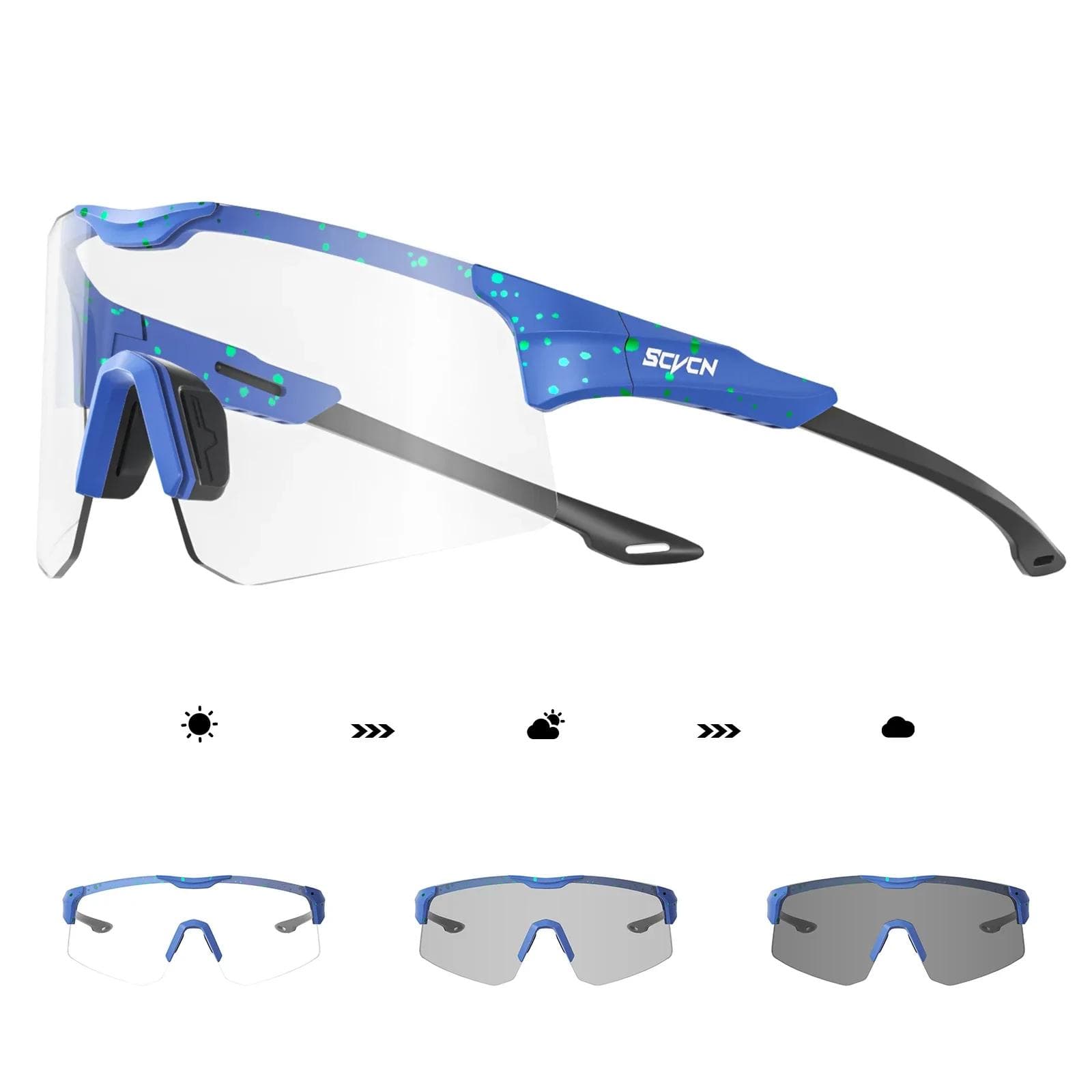 SCVCN Photochromic Cycling Glasses UV400 Bike Sunglasses Running Sports Bicycle Eyewear Outdoor MTB Goggles Photochromic lens