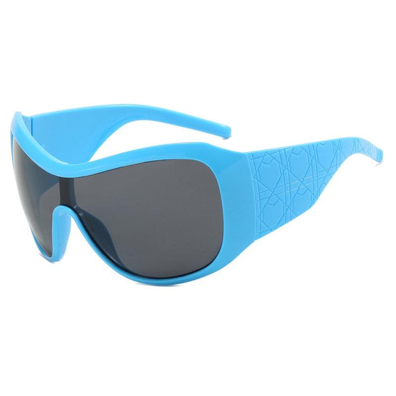 Y2K Luxury Designer Big Frame Sunglasses Vintage Fashion Punk Eyewear for Women Men Sport Goggles As the photo
