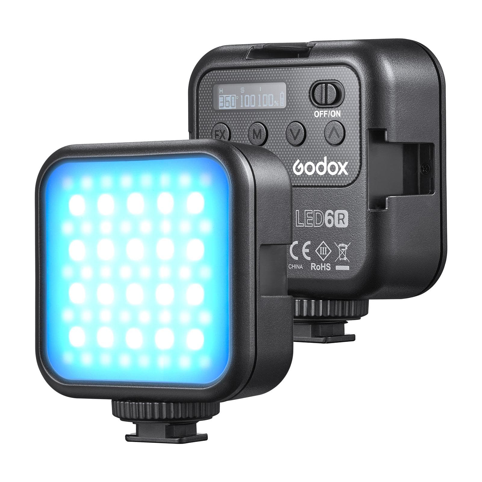 Godox LITEMONS LED6R RGB LED Video Light Rechargeable Mini Fill-in Light 3200K-6500K Dimmable 13 black