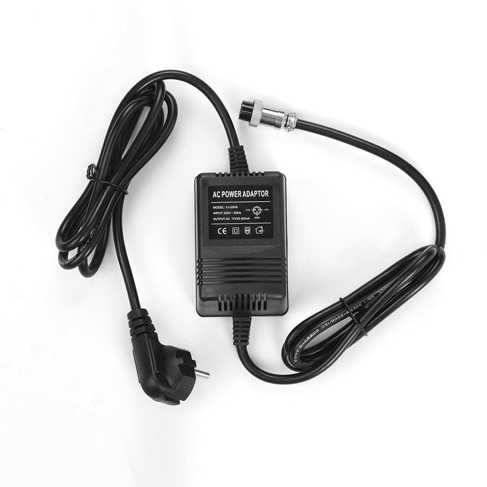 17V 600mA Mixing Console Mixer Power Supply AC Adapter 3-Pin Connector 110V EU Plug black