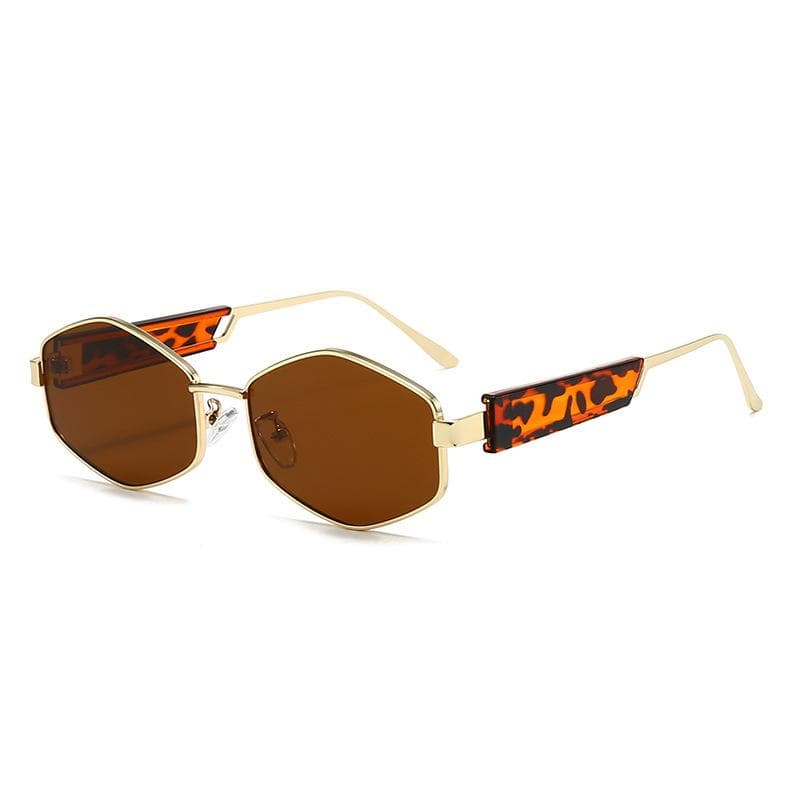 New Diamond Irregular Sunglasses Women INS Style UV Protection Luxury Designer Metal Eyeglasses Fashion Sun Glasses As Picture