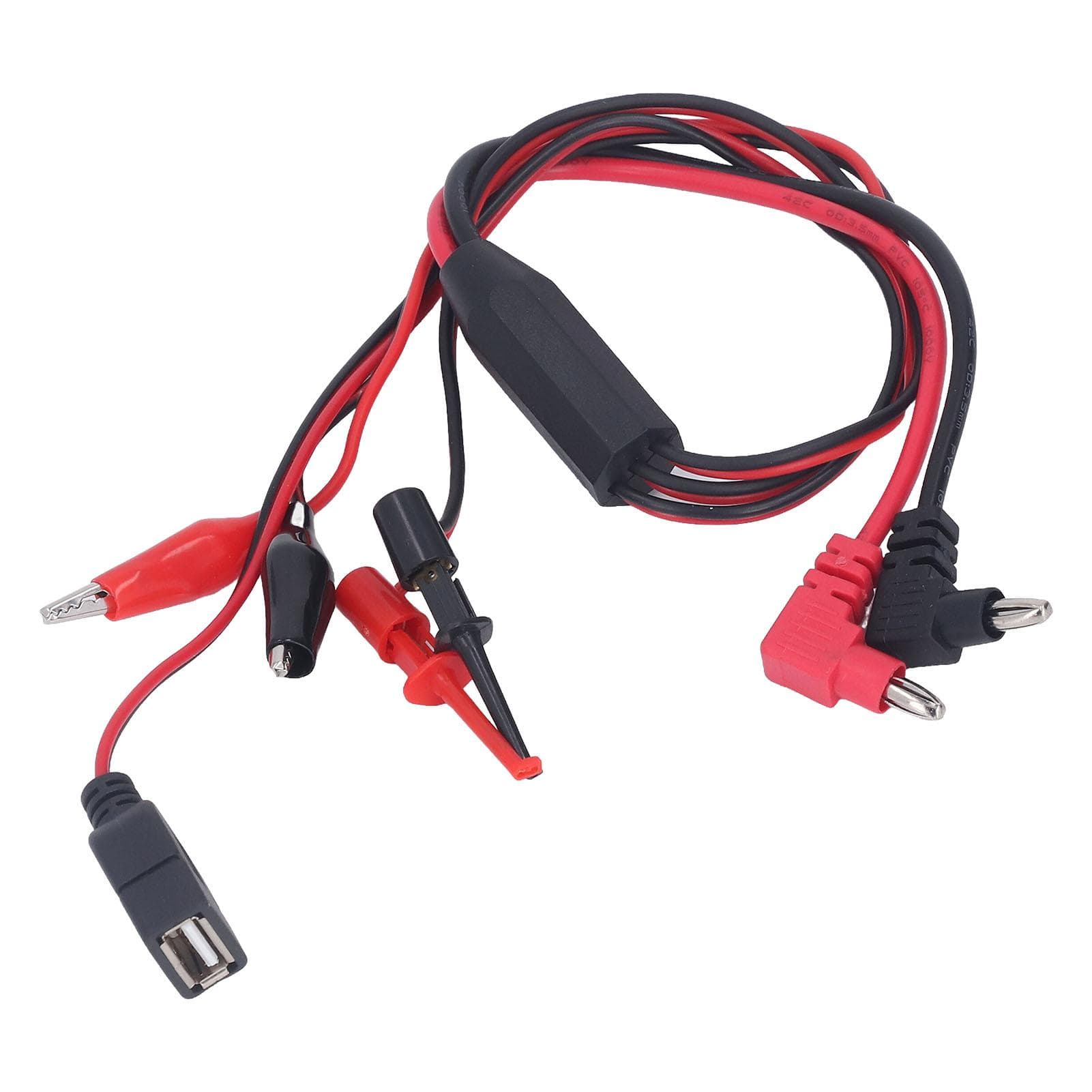 2Pcs Banana Plug to Crocodile Clip Test Wire Cable DC Regulated Power Supply Interface Line