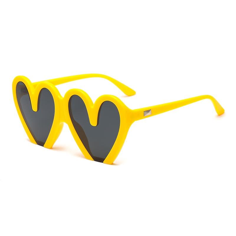 Fashion Heart Shaped Sunglasses Women Trendy Candy Color Funny Party Peach Heart Sun Glasses Stylish Eyewear