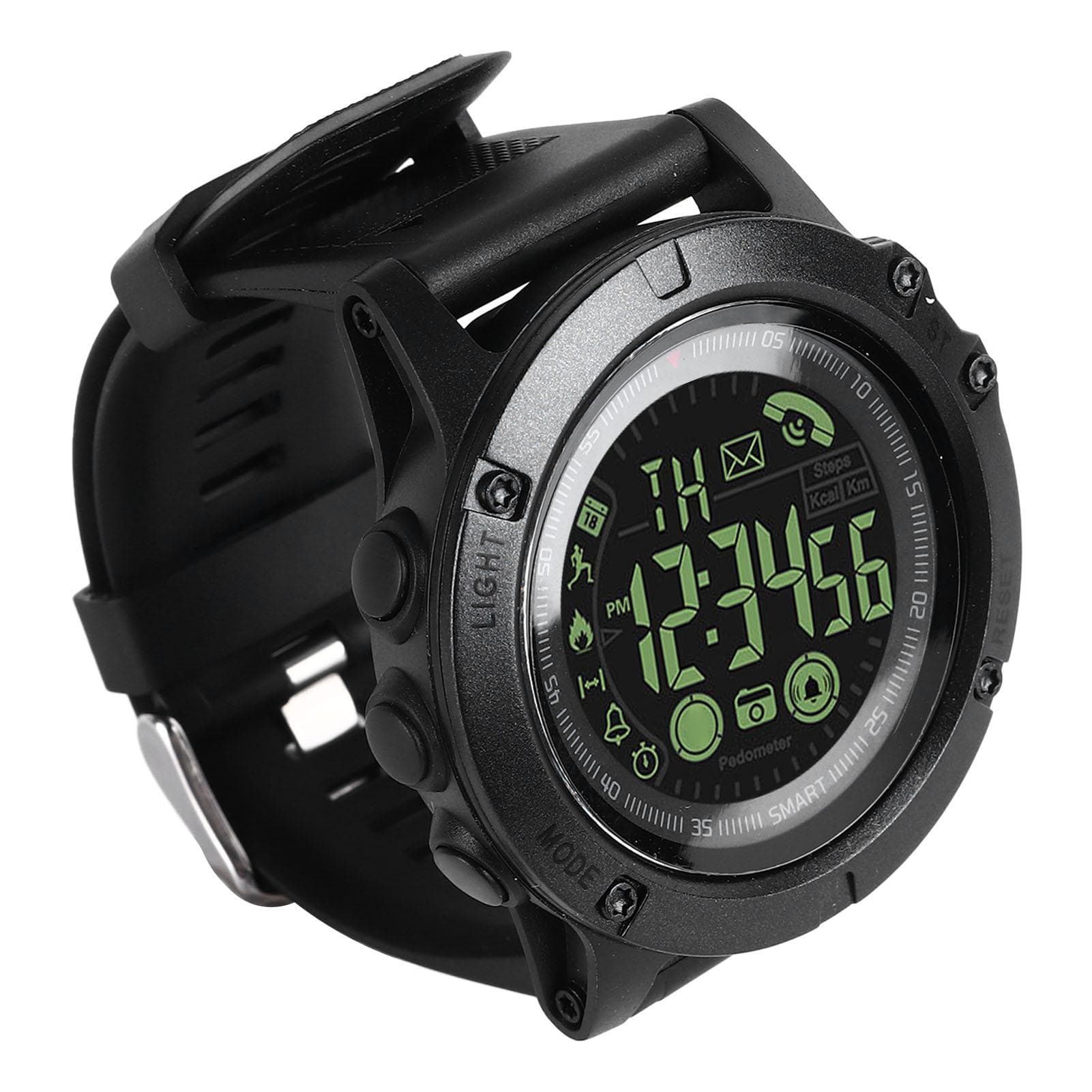 Smart Watch Fitness Tracker IP68 Waterproof Bluetooth Calling Message Reminder Smartwatch Black