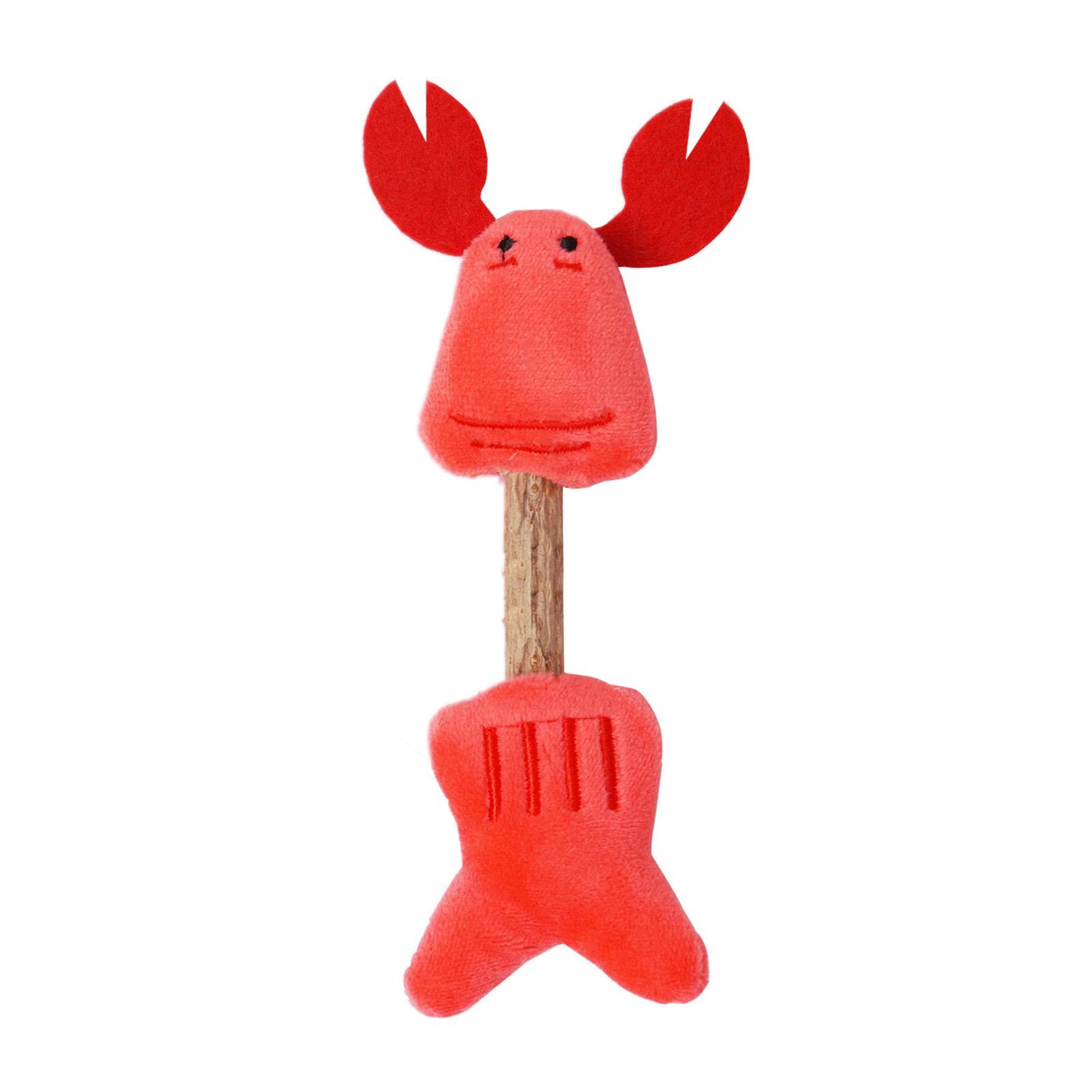 Wood Polygonum Cat Teether Stick Plush Cat Dental Care Chewing Toys Kitten Tooth Cleaning Toy