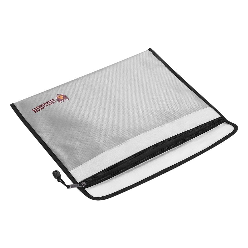 Fireproof Document Pouch Fire Resistant Waterproof Bag Money Files Safety 1 silver