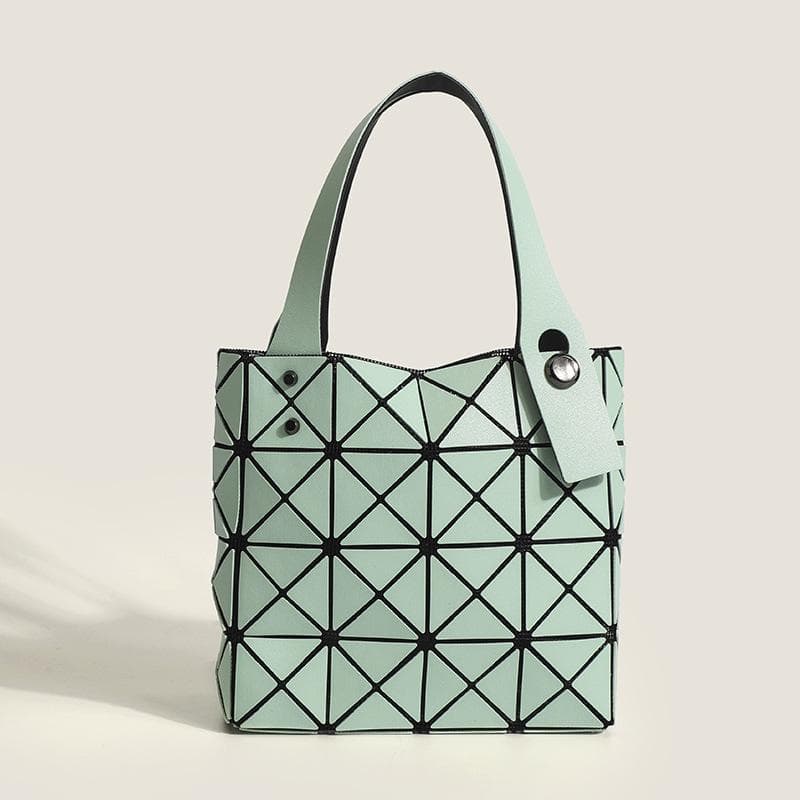 Handbag Personality Splicing Bag I Diamond Diamond Check Bag Three Check Hand Bag Female Geometric Mini Square Box green