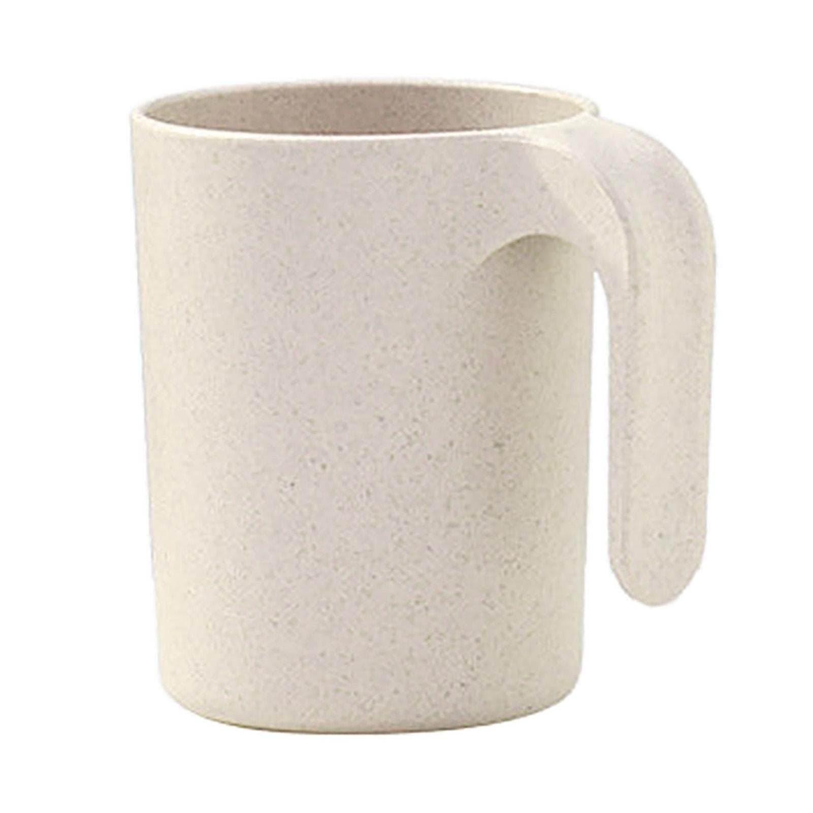 Toothbrush Cup Beige Large Capacity Portable Thickened Rugged Toothbrush Holder Cup with Handle for
