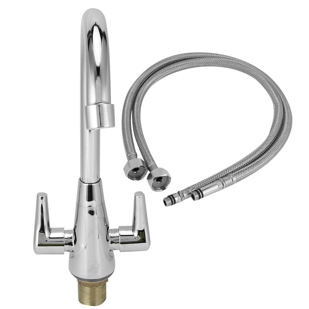 G1/2 Thread Copper Faucet Hot Cold Water Outlet 360 Degree Rotation for Kitchen Vegetables Basin