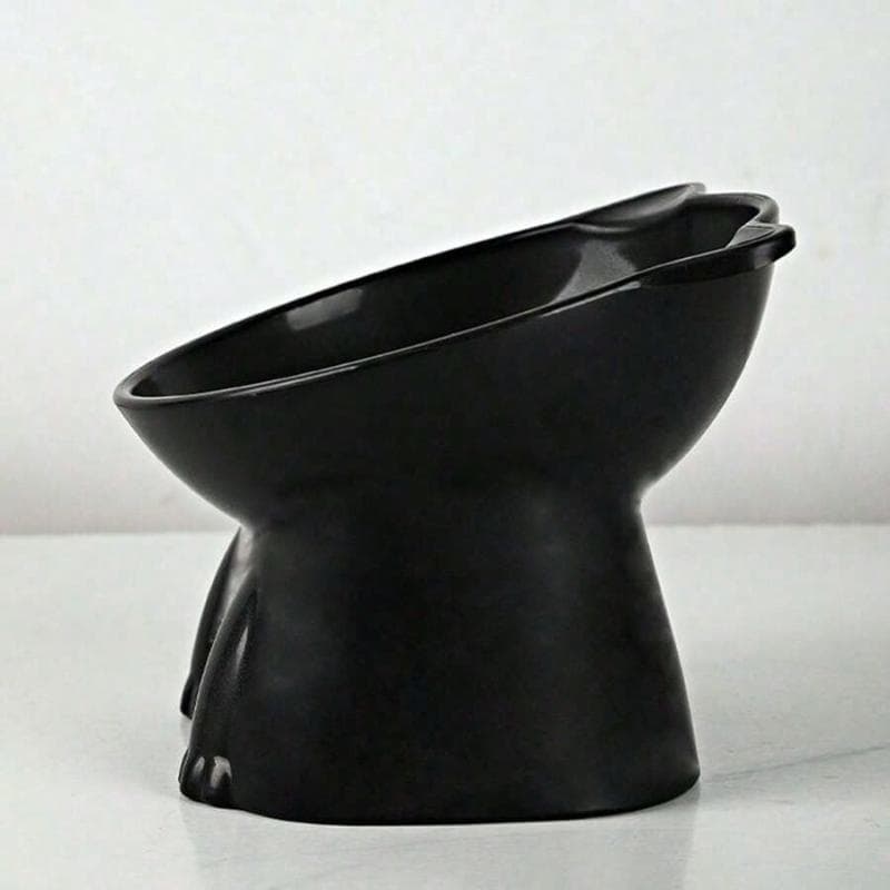 Food Feeding Station, Cat Accessories, Cat Food Bowl, Cat Bowl Set, Suitable For Indoor Cats And Dogs, Can Be Cleaned In The Dishwasher black