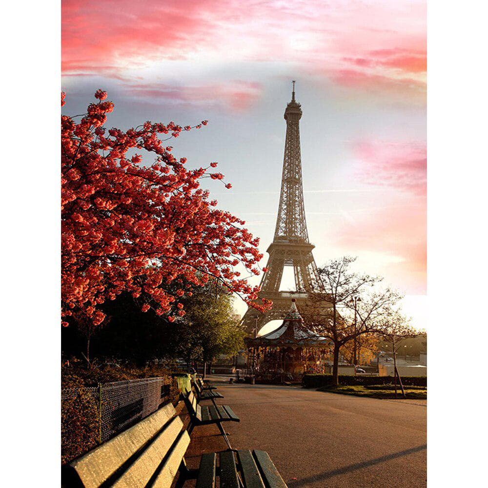 Diamond Painting Landscape Tower Full Round Diamond Embroidery Scenery Rhinestone Cross Stitch 20X30CM