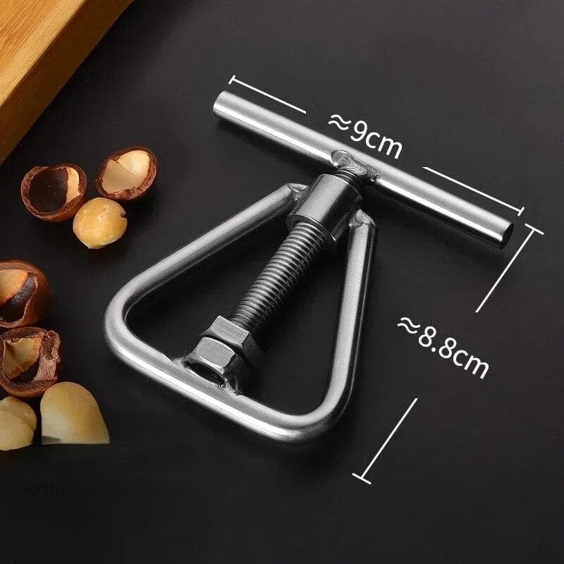 Multifunctional Manual Nut Opener Cracker Walnut Kitchen Tool Stainless Steel Nut Sheller silver