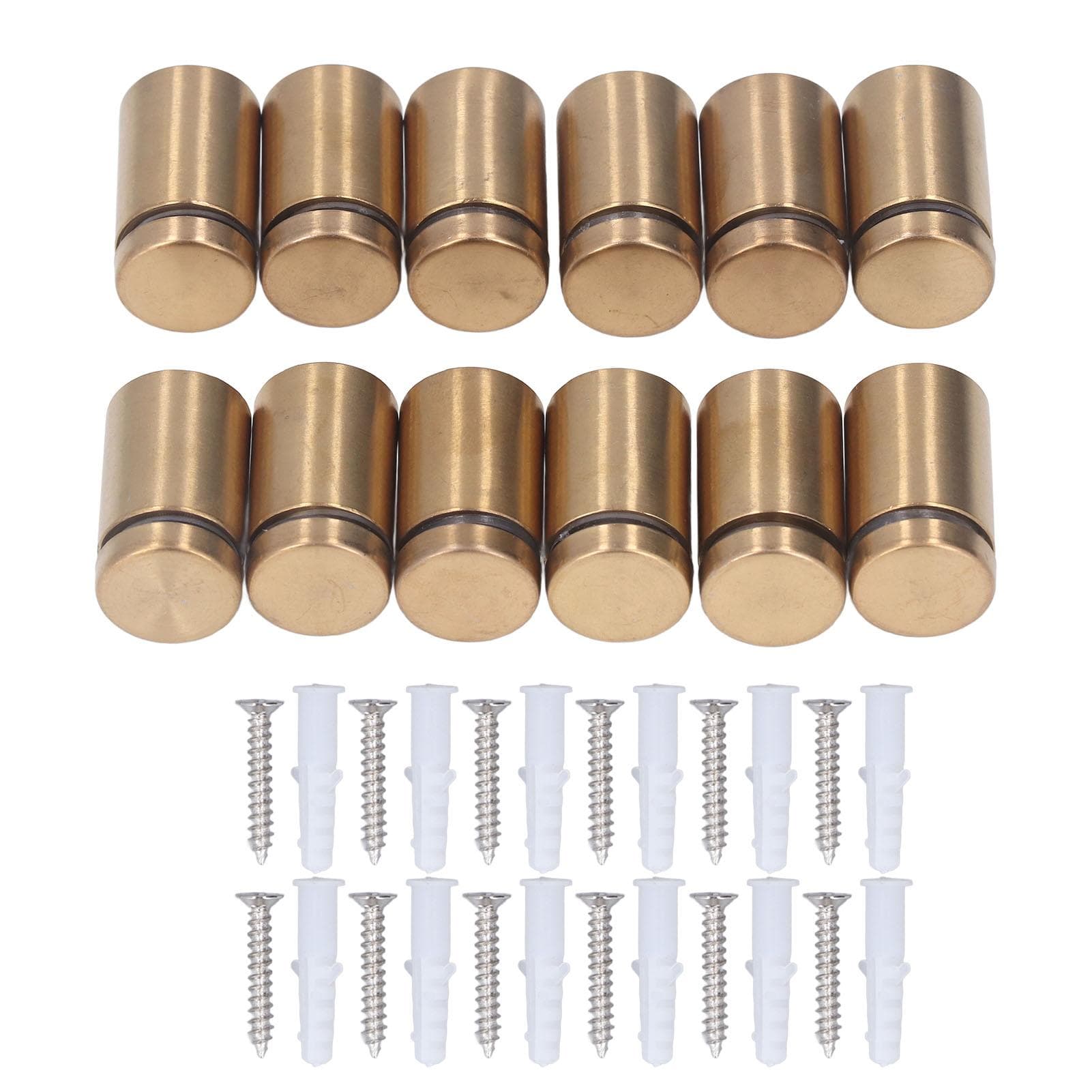12Pcs Standoff Screw Stainless Steel 19x30mm Wall Mount Advertising Fastener Set Kit