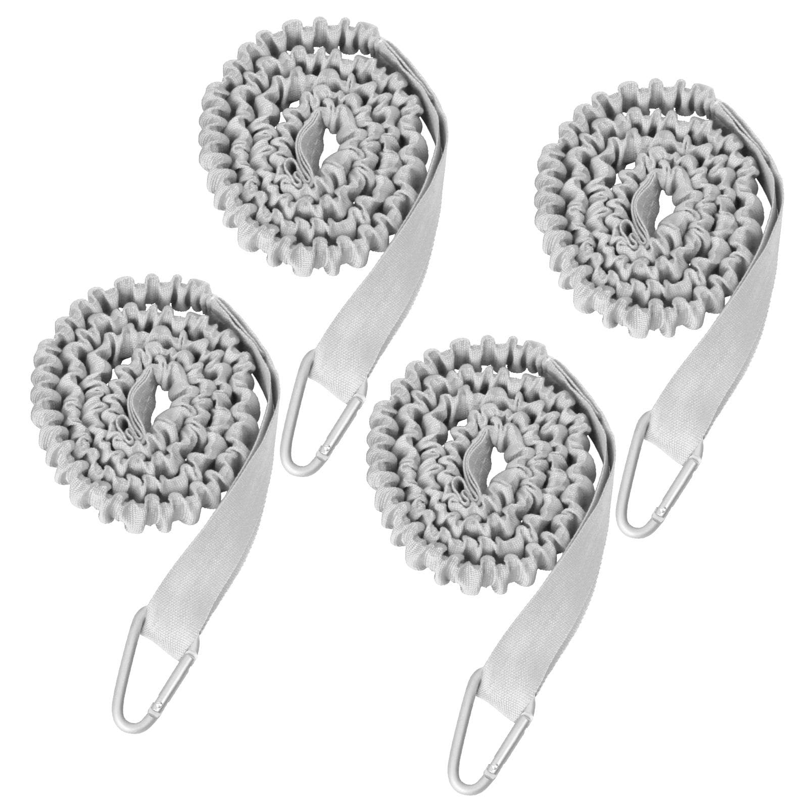 4 Pack Kayak Paddle Leash Lightweight Stretchable Coiled Kayak Rod Leash Lanyard for SUP Boating grey