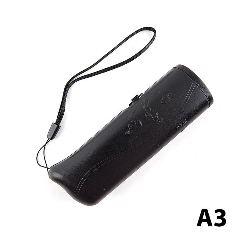 Led Battery Ultrasonic Pet Dog Repeller Anti Barking Stop Bark Device Trainer 4.9*1.6inch black