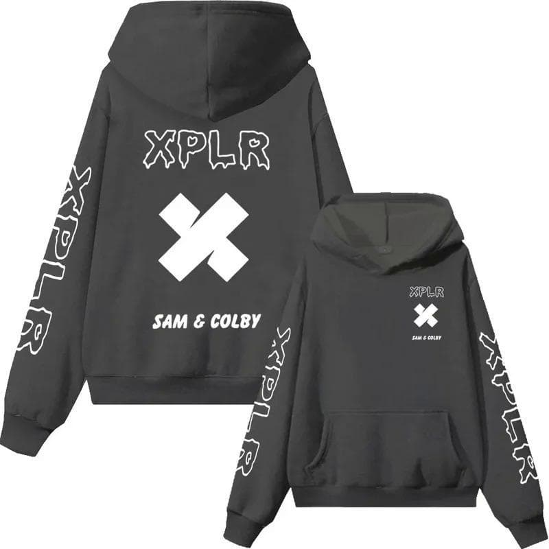 Xplr Hoodie Sam and Colby Chainlink Hoodies L