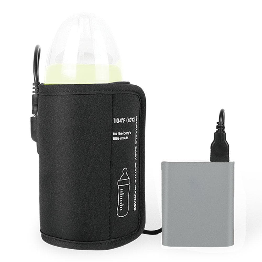 Portable USB Bottle Warmer Travel Milk Heat Keeper Car Baby Bottle Warmer Bottle Heating Bag for black