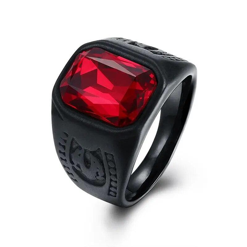 Retro Handmade Turkish Signet Rings For Men Ancient Silver Color Carved Scorpion Animal Rings Yellow Zircon Inlay Muslim Rings 9