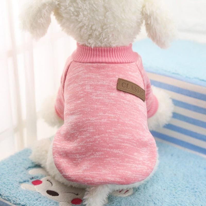 Dog Warm Outfit Pet Jacket Coat Winter Dog Clothes Soft Sweater Clothing for Small Dogs Chihuahua S pink
