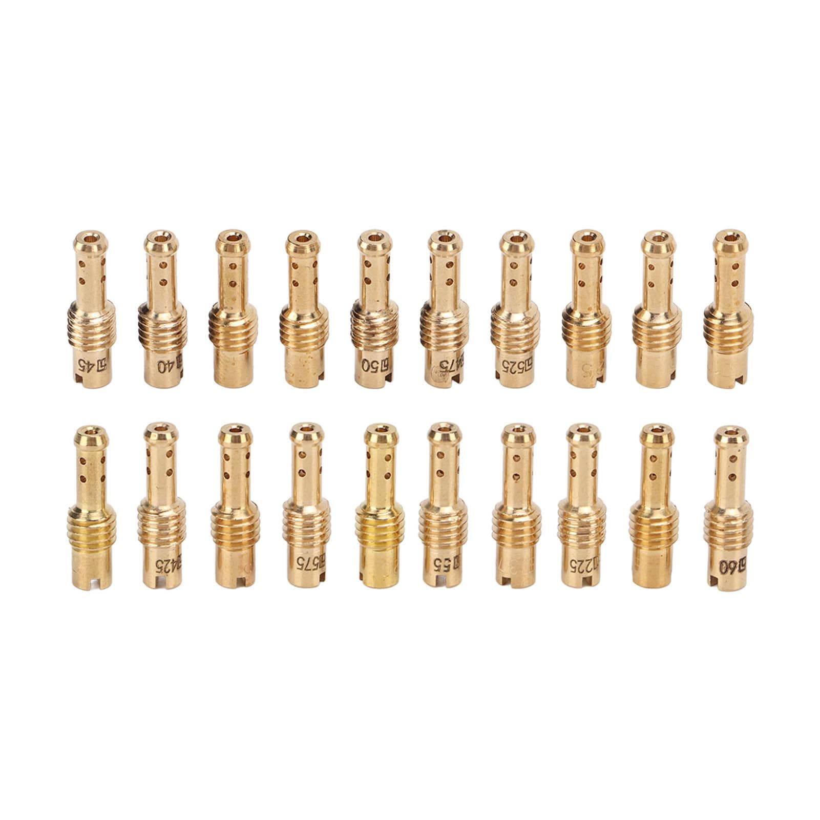 20PCS Carburetor Slow Pilot Jet Kit 12.5?60 Metal Replacement for MIKUNI VM TM TMX Carbs