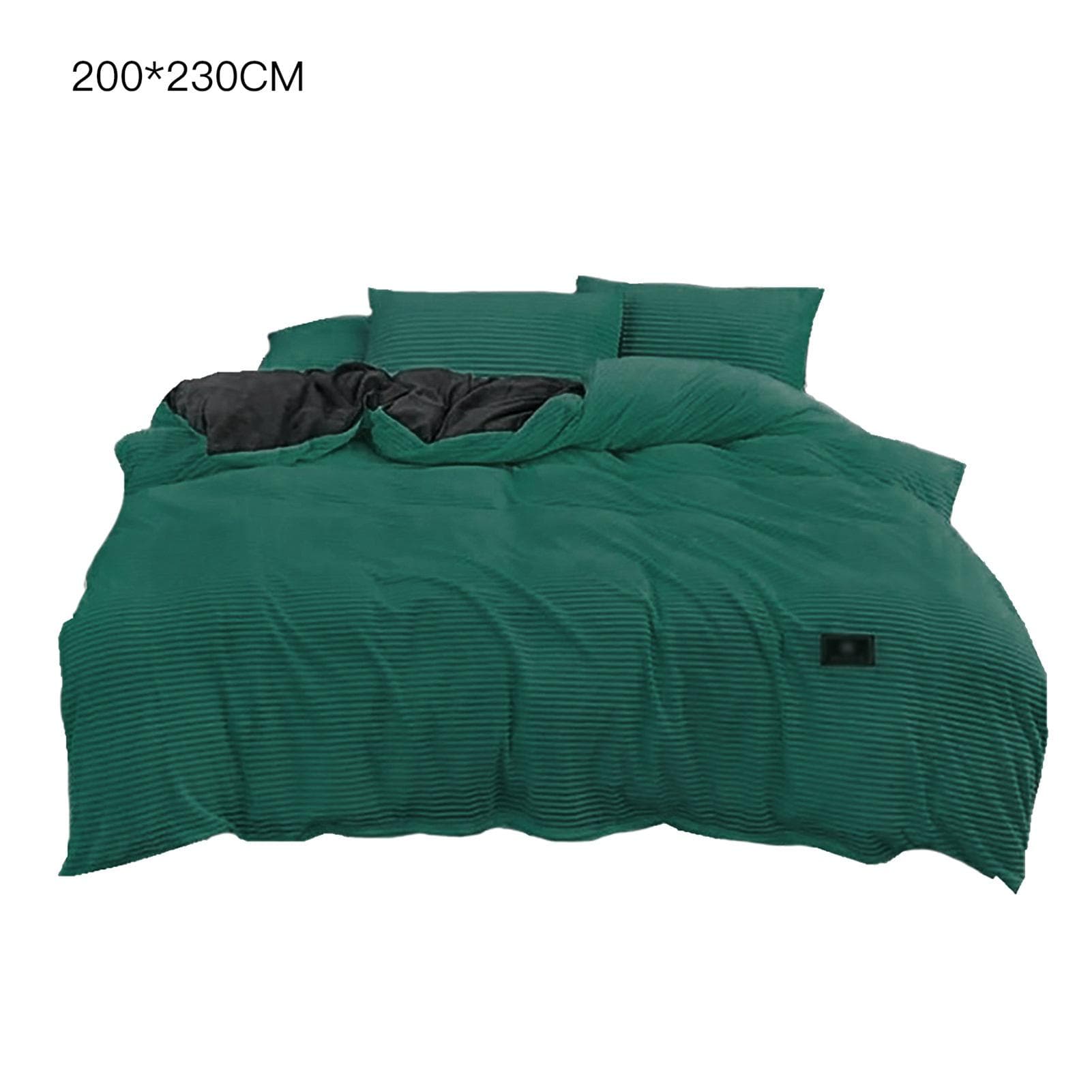 Flannel Quilt Cover Winter Solid Color Reversible Fleece Warm Comforter Cover Coral Velvet Sheet