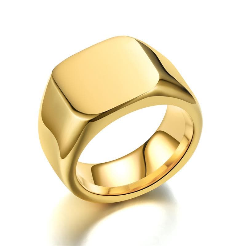 Accessories European and American Personalized Titanium Steel Rings Male Retro Stainless Steel Photon Noodle Ring 7 gold
