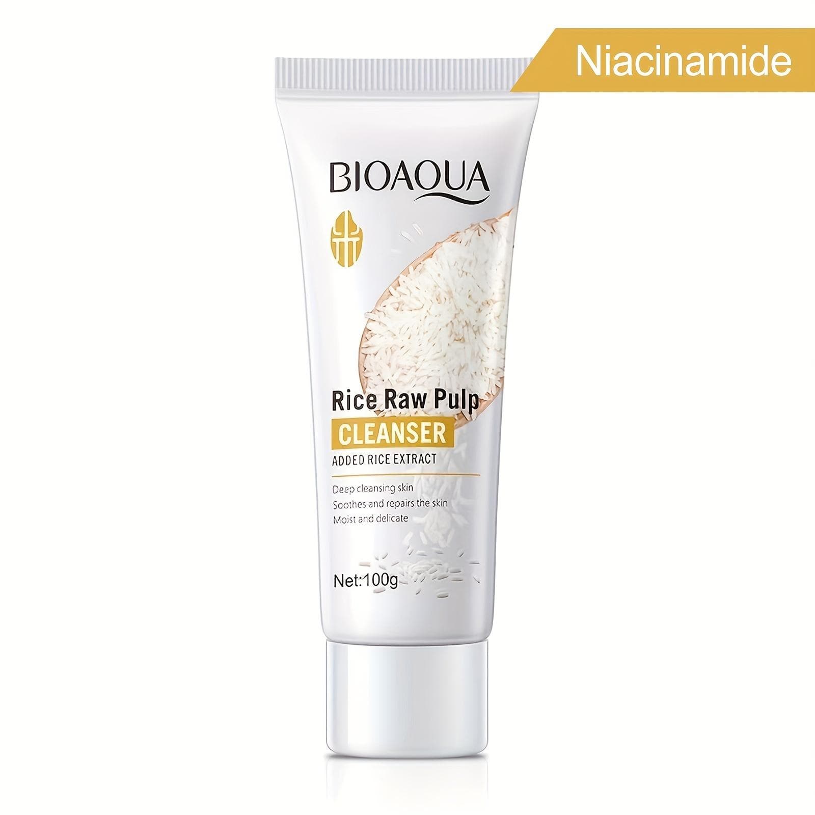 100g Raw Pulp Rice Deep Clean Gel, Beautiful Face Wash for Delicate Skin Daily Care for Men and Women Adult Unisex