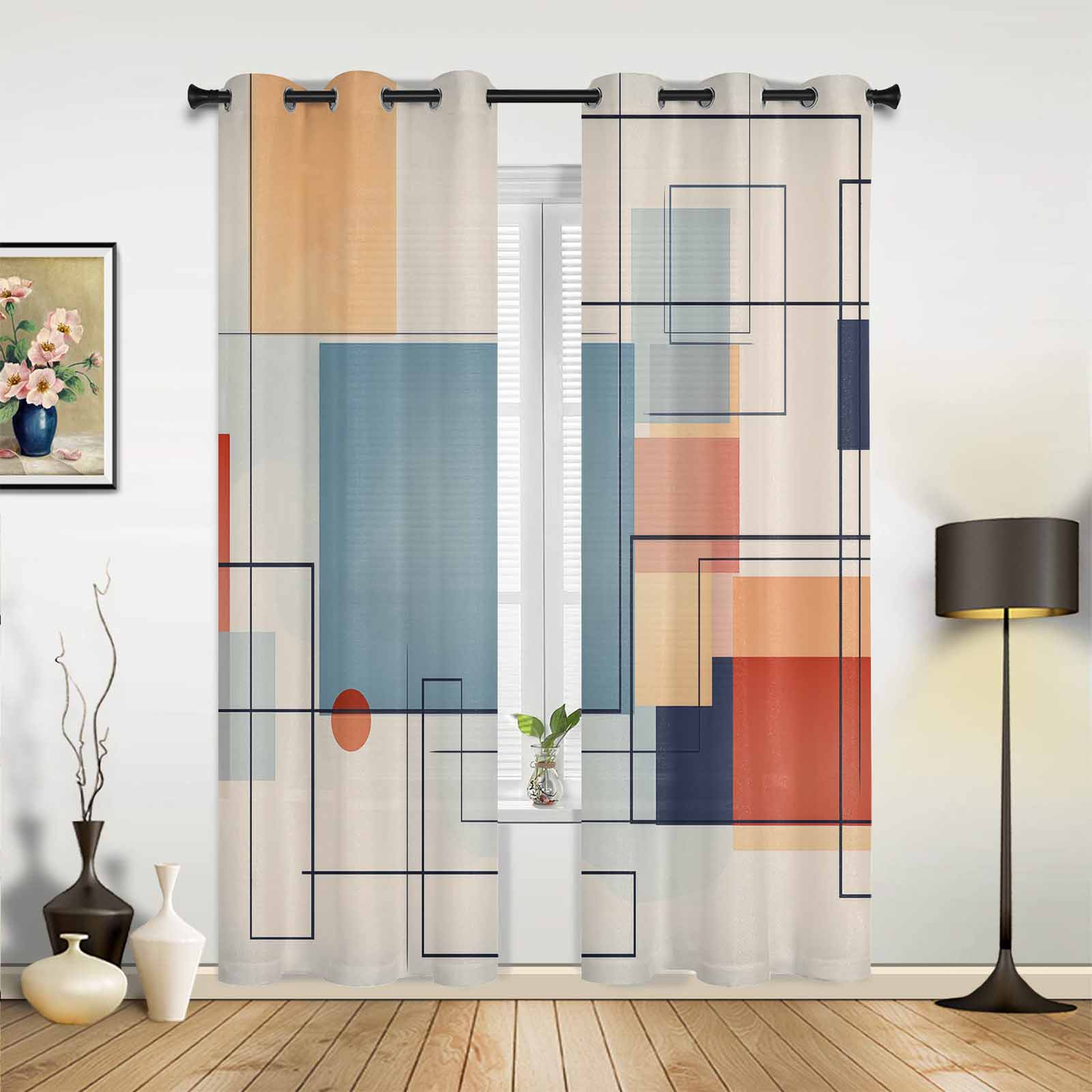 Ocean Nautical Sailing Window Curtains Home Decor Living Room Curtains Kitchen Drapes Panel Curtains for Bedroom 135W x 160H(cm)