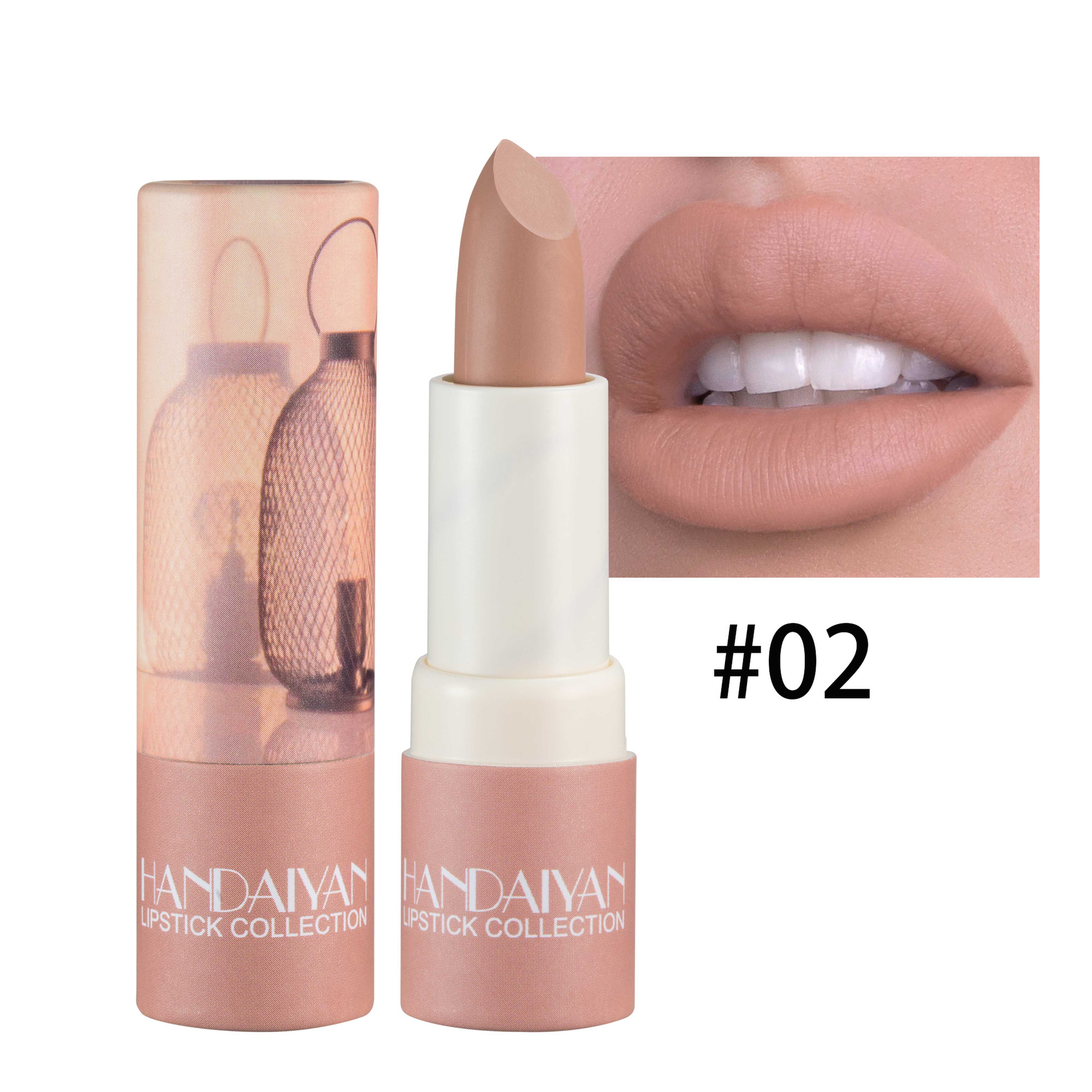 8 Colors Matte Lipstick Waterproof Velvet Nude Lipstick Sexy Red Brown Lip Matte Pigments Makeup Long Lasting Profissional Makeup 02