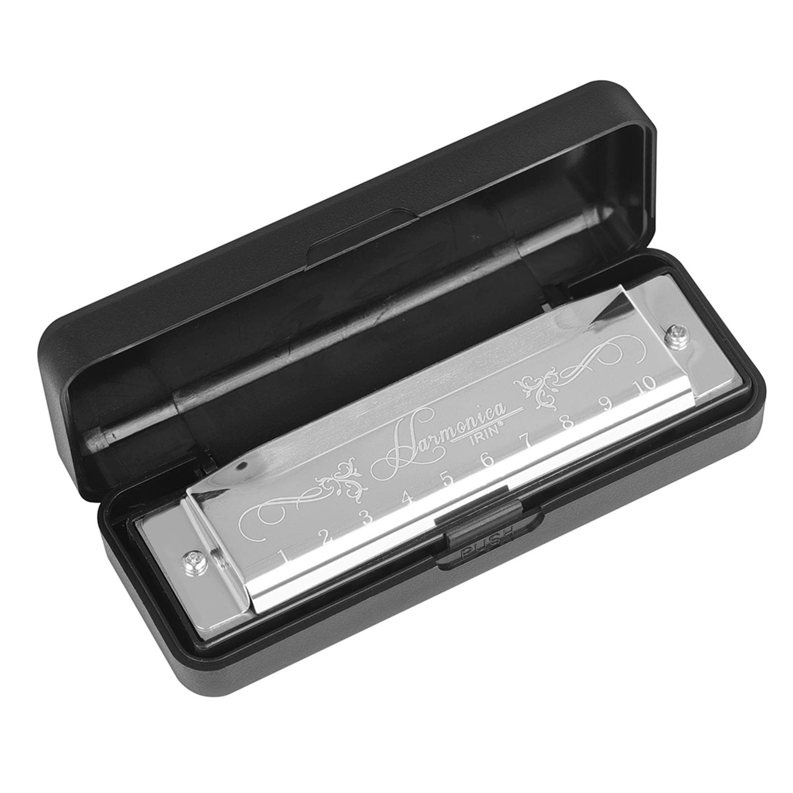 IRIN 10-Hole Harmonica Key of C 20-Tone Musical Gift with Storage Case for Beginner Student