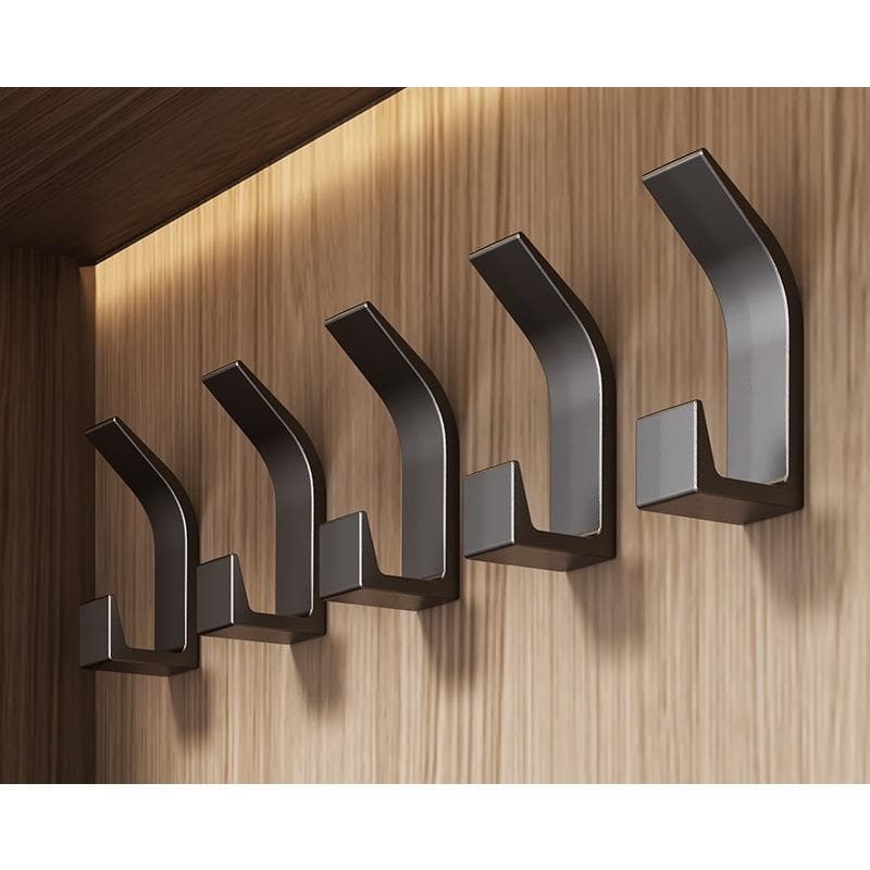 5pcs Self-Adhesive Hooks, No Drilling Required, Plastic Towel Hooks For Bathroom 5pcs