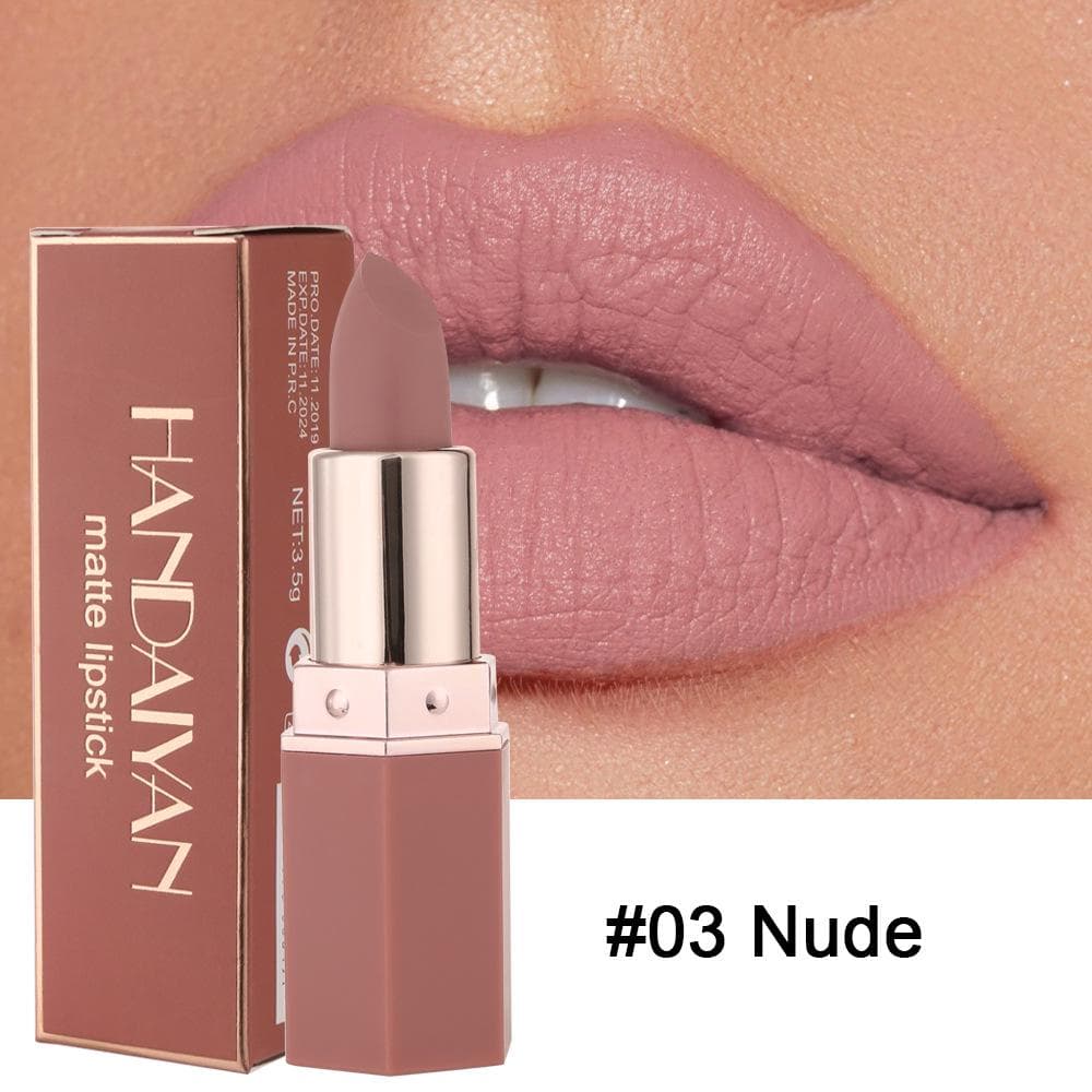 6 Colors Matte Waterproof Velvet Lipstick Sexy Red Brown Pigments Makeup Long Lasting Profissional Lipstick
