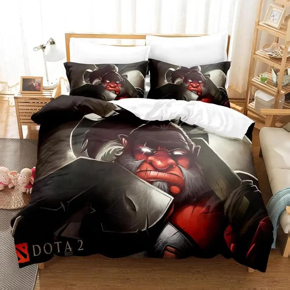 3d Print Game Dota 2 Bedding Set Single Double Queen King Size Duvet cover Anime Bedclothes for Adults Quilt Cover Pillowcase EU Double 200x200cm