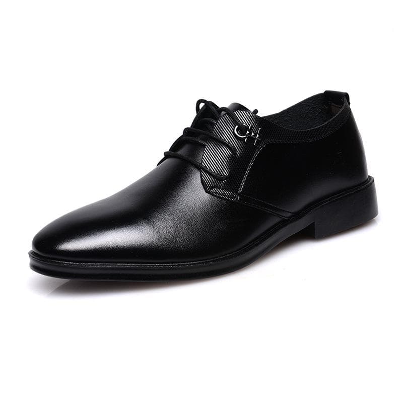 Men's Leather Shoes Trendy Business Dress Leather Shoes Casual Leather Shoes Men's Shoes 44 black