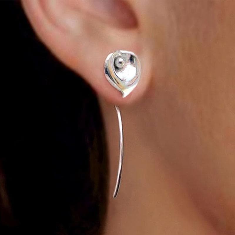 Sweet, Small, Fresh And Simple Leaf Earrings, Ear Jewelry, Women, E-Commerce white