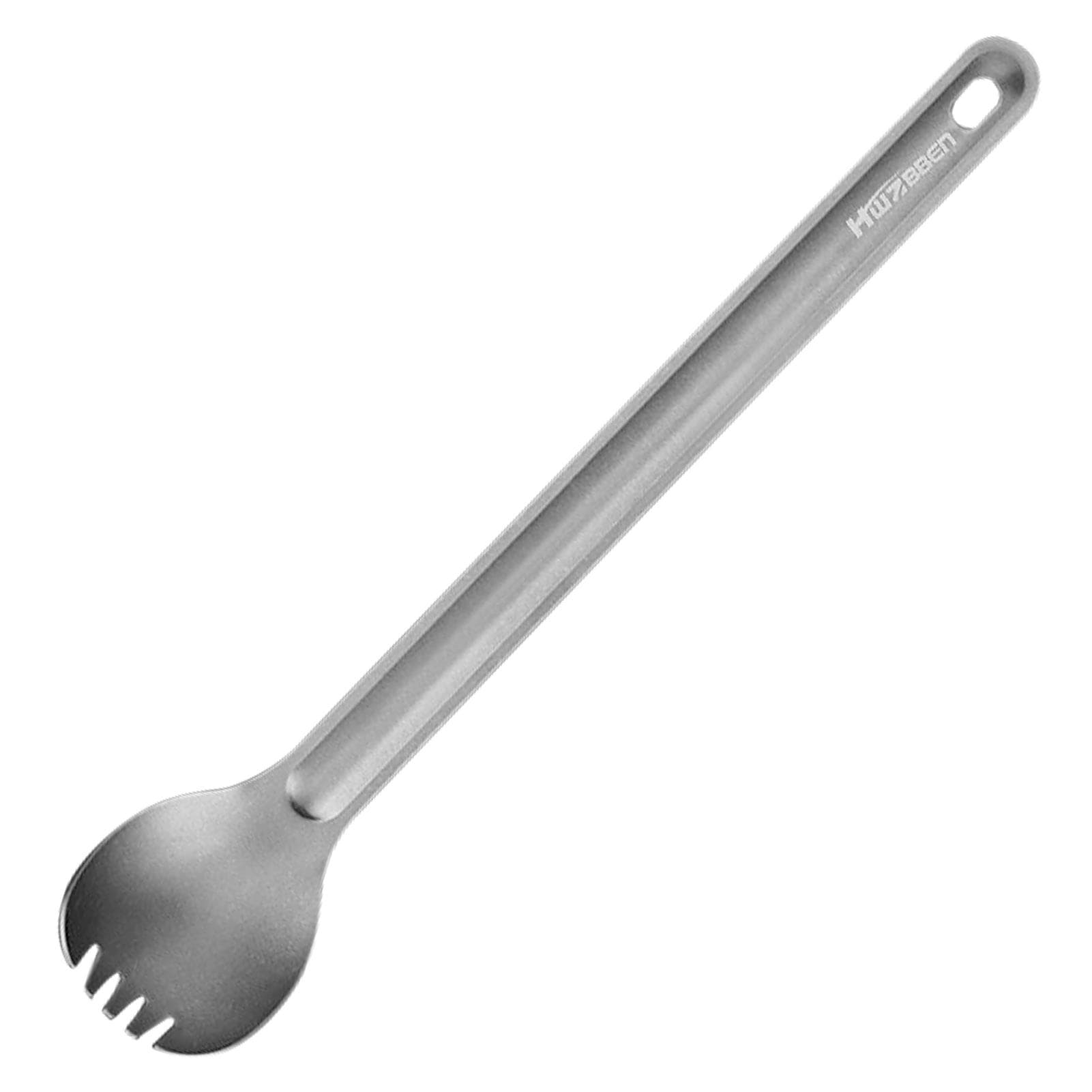 Titanium Long Handle Spork Cutlery for Outdoor Camping Backpacking Picnic Spork - Matte finish