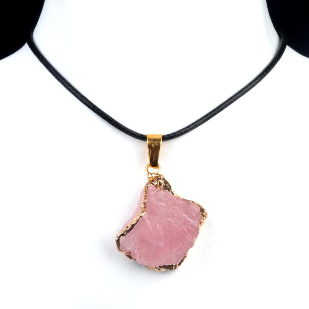Women Necklace Natural Stone Irregular Pendant Charms For Elegant Women Love Romantic Gift Chains 45+5 cm 25-35mm