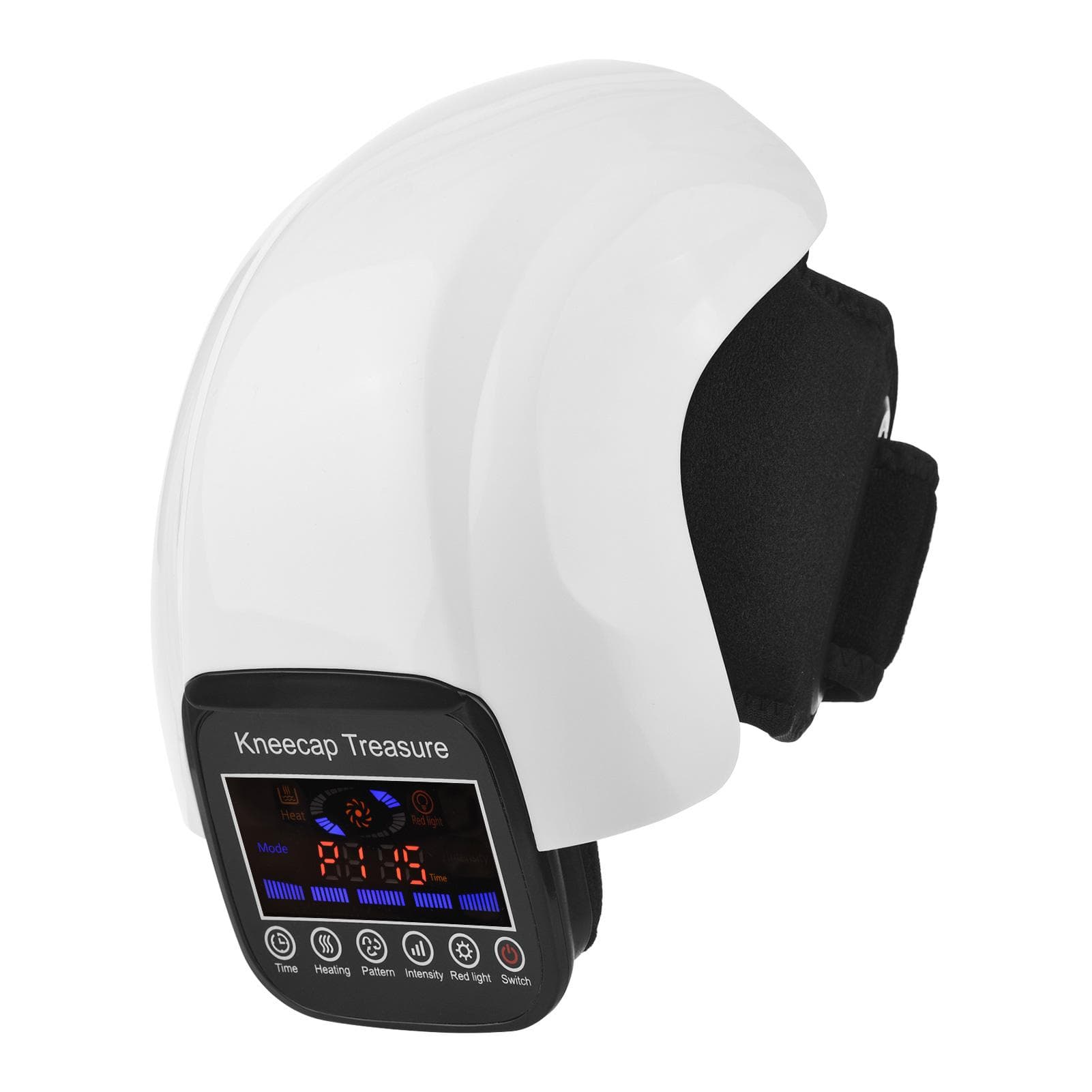 Wireless Knee Massager for Joint Pain Relief Arthritis Cramps Meniscus Pain Rechargeable Electric white