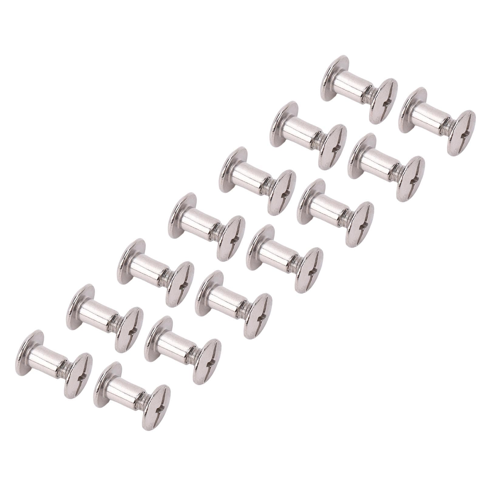 4.5x6x9mm 50 Set M3.5 Screw Rivets Flat Round Head Binding Rivets for PU Leather DIY Crafts