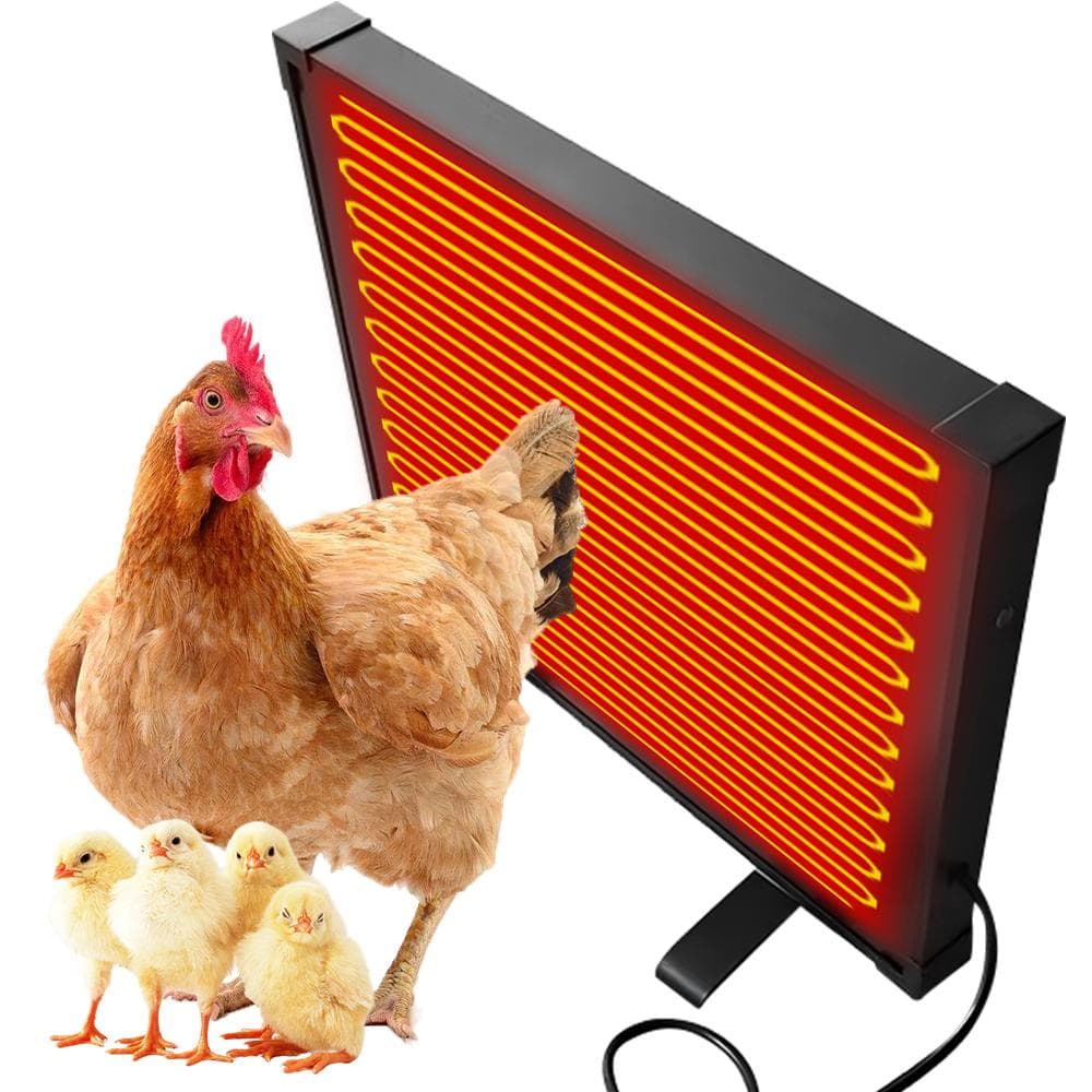 Chicken Coop Heater 145 Watts Radiant Heat Chicken Heater Energy Efficient Safer Than Brooder Lamp EU Plug black
