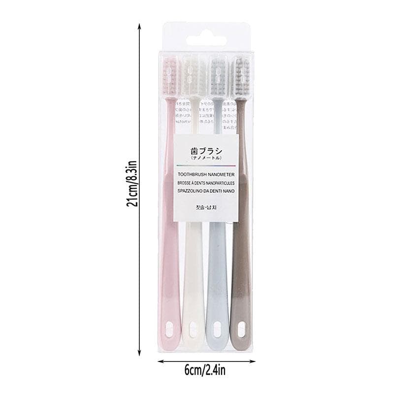 4Pcs/set Toothbrushes For Adults Manual Travel Toothbrush Set Multicolor Travel Toiletries Teeth Cleaning Oral Care 4pcs