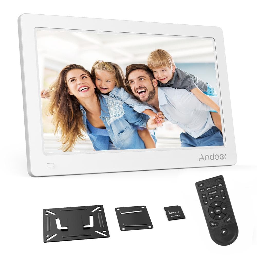 Andoer 15.6 Inch Digital Photo Picture Frame FHD 1920*1080 IPS Screen Support EU Plug white