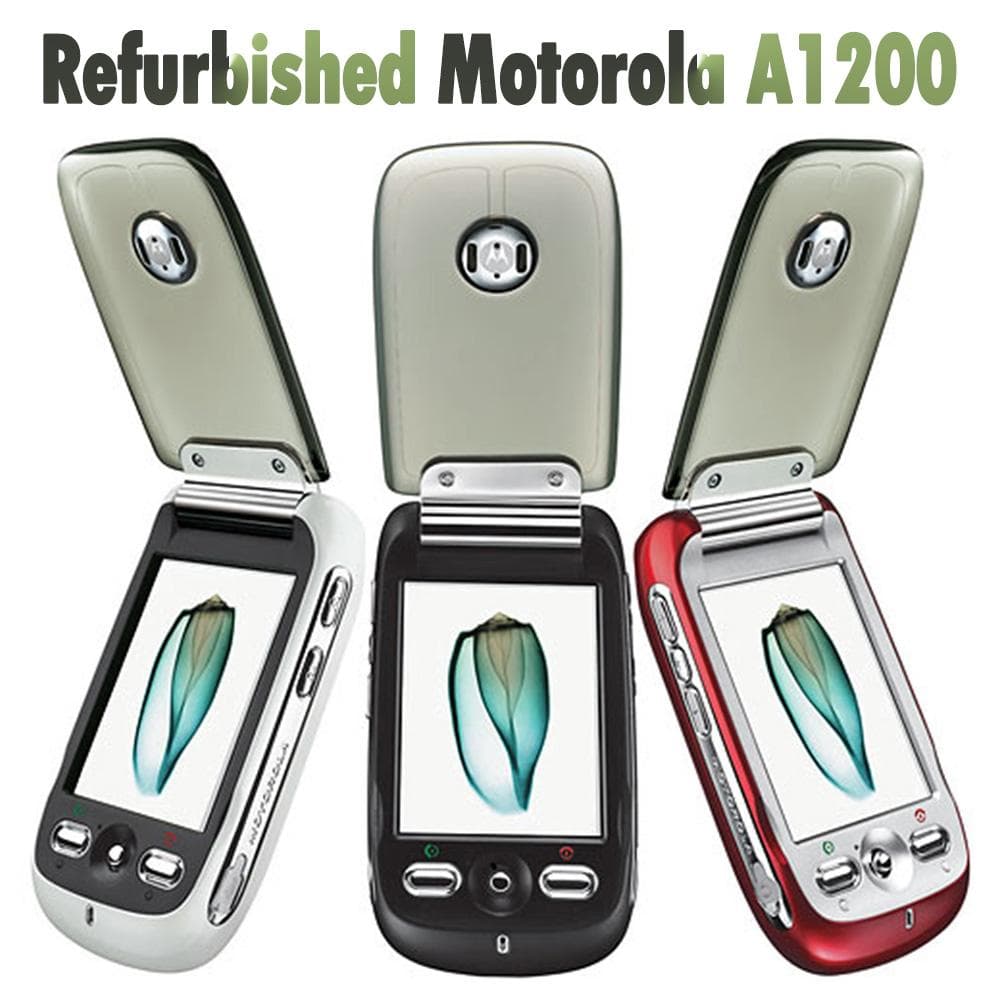 Refurbished Original Motorola A1200 2.4 2.0MP GSM Flip Mobile Phone With 1 SIM simple set black