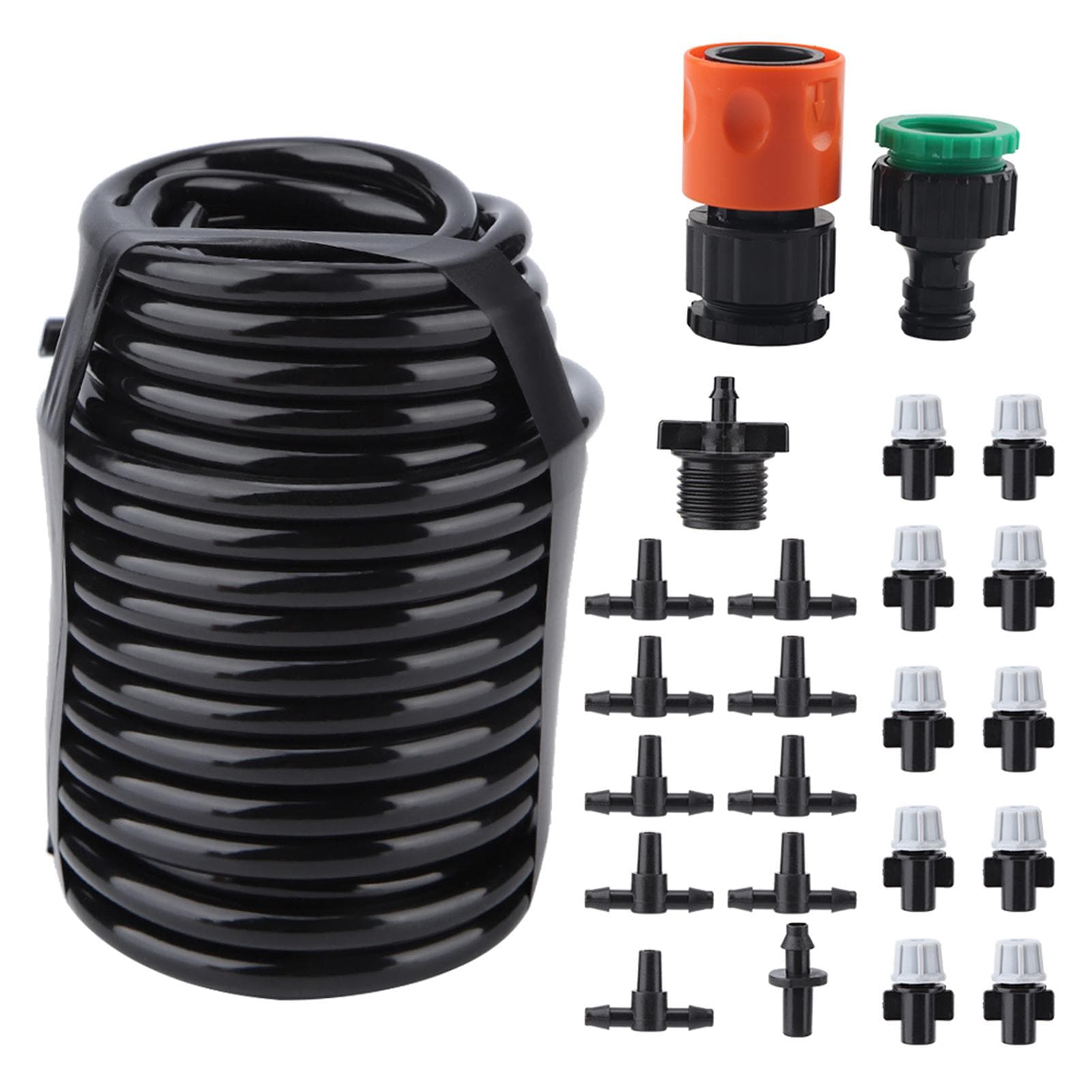 10m DIY Lawn Sprinkler Irrigation Auto Water Plant Watering Garden Hose Set