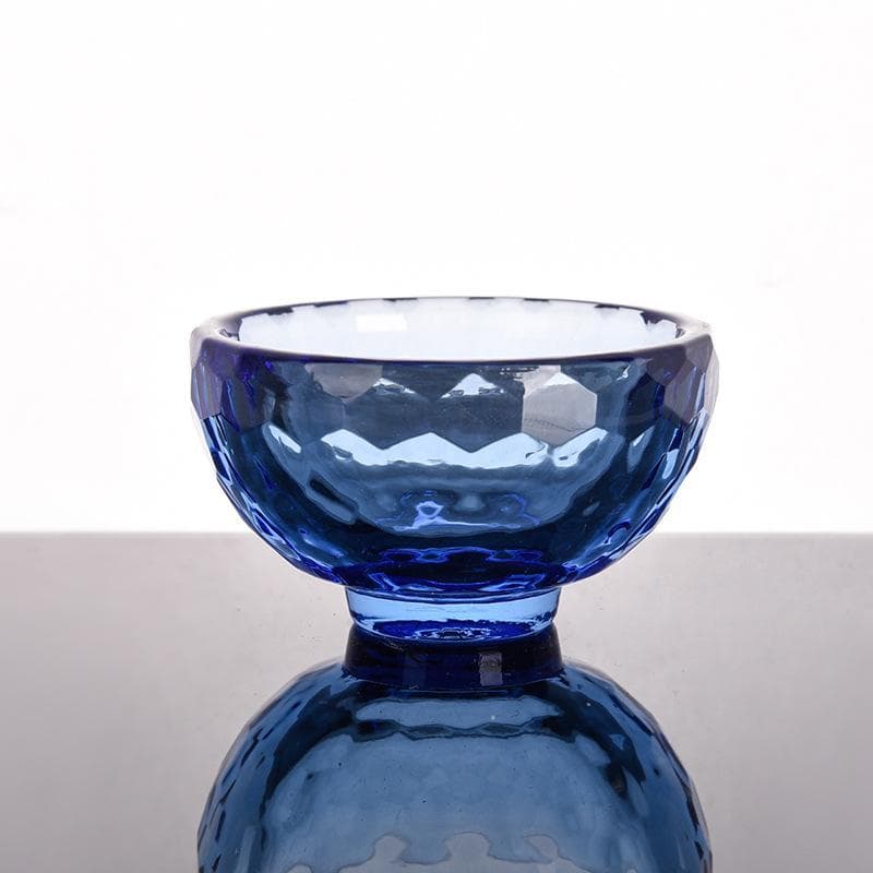 Colorful Insulation Anti-Scalding Glass Bowl, Heat-Resistant, Crystal, Ice Cream, Dessert Bowl, Hotel, Home, Wedding Decor 60x32mm blue