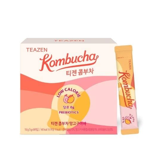 BTS’ Jungkook Teazen Kombucha 8 Flavor 5g 30 Sticks Per Box Mango guava 30sticks