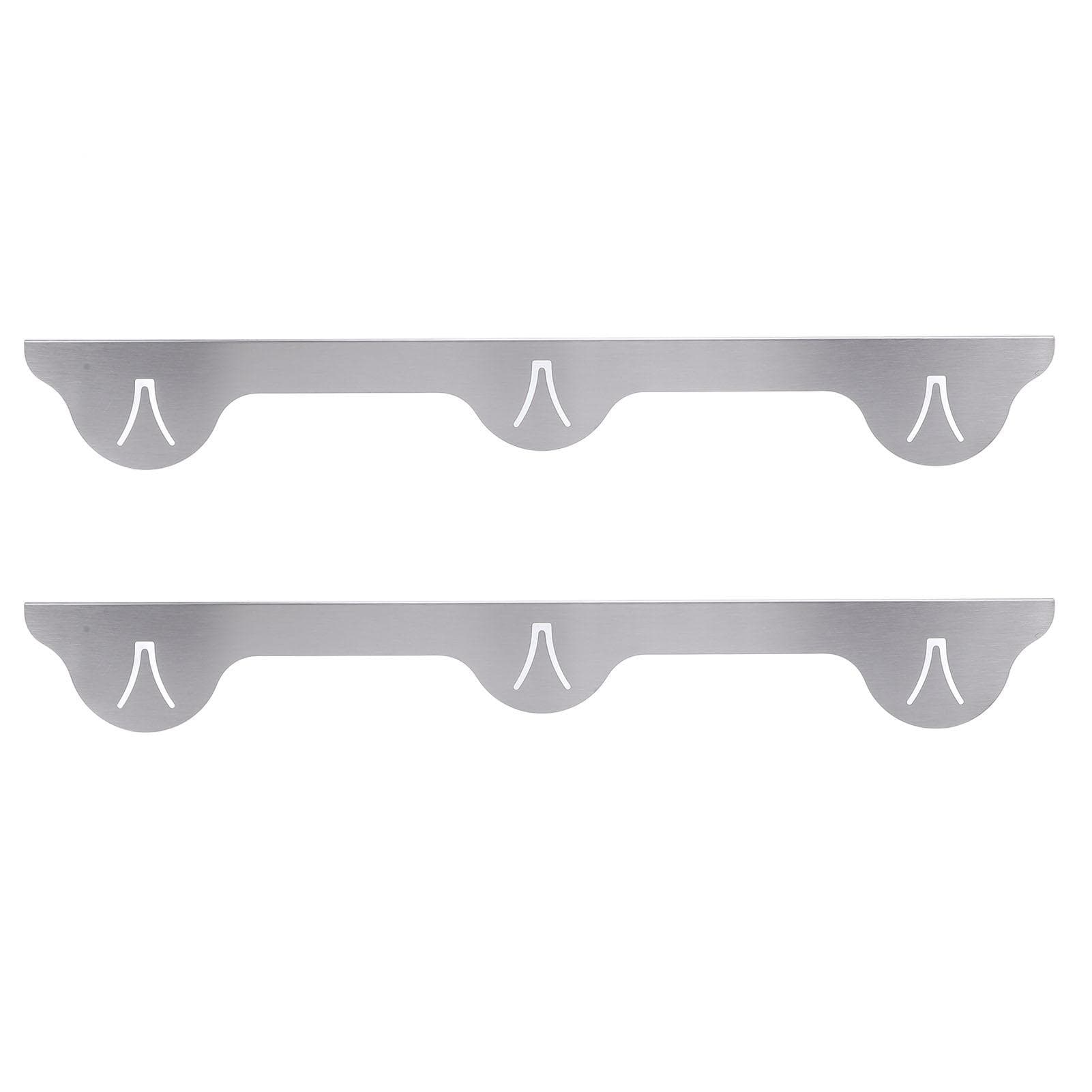 2Pcs Stove Crevice Cover Stainless Steel Filler Counter Guard 59.5cm Silver Kitchen Accessories